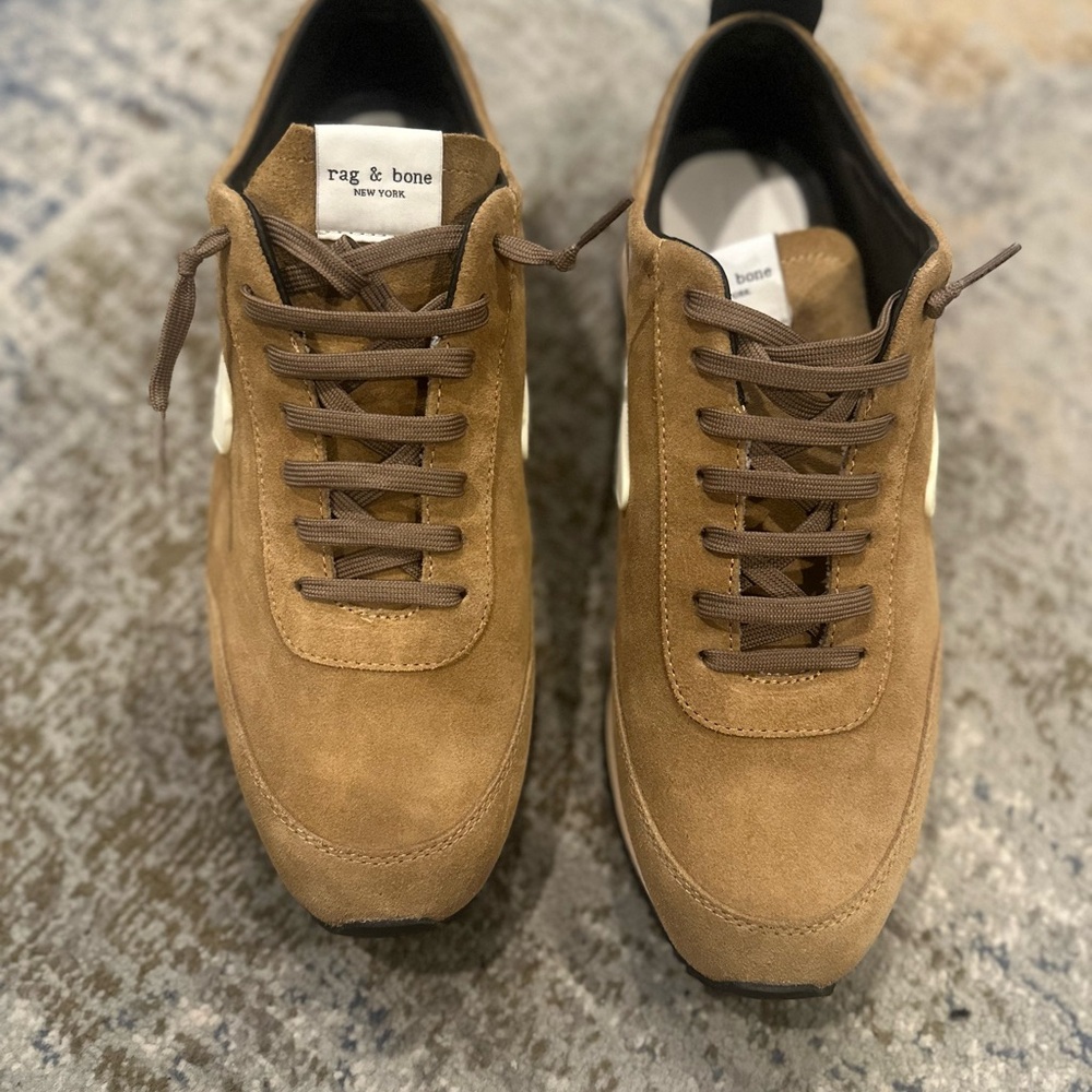 Rag & Bone Men's Tan Suede Sneakers